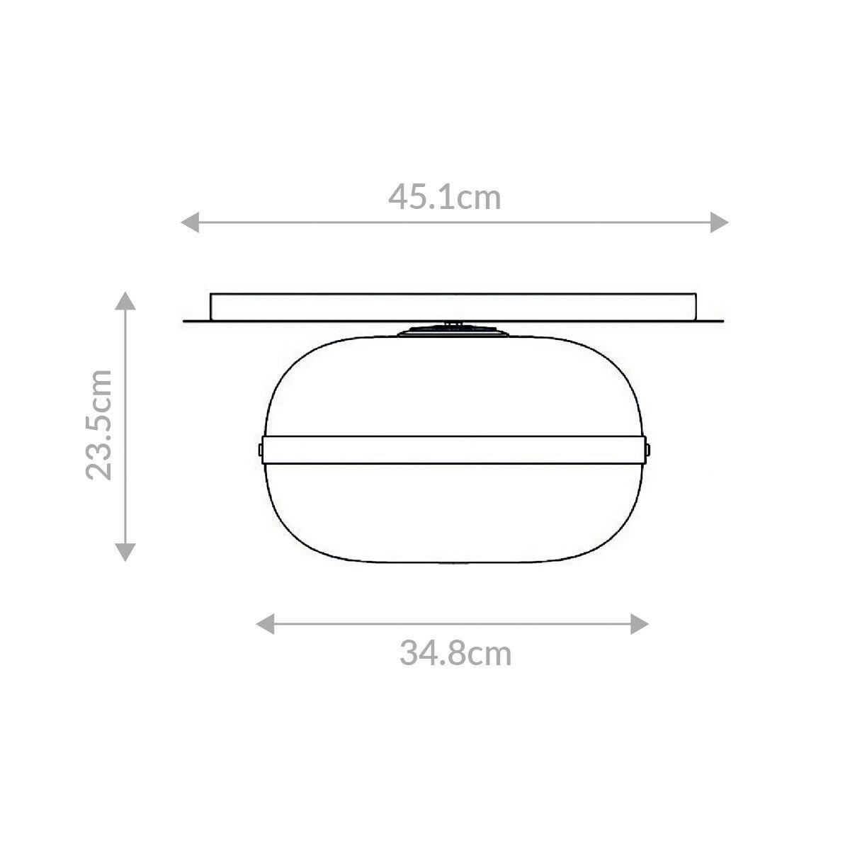 Mennyezeti Lámpa Qn-Nottingham-F-M-Ab - sárgarézszínű, Konventionell, üveg/fém (34,8/23,5cm) - Elstead Lighting