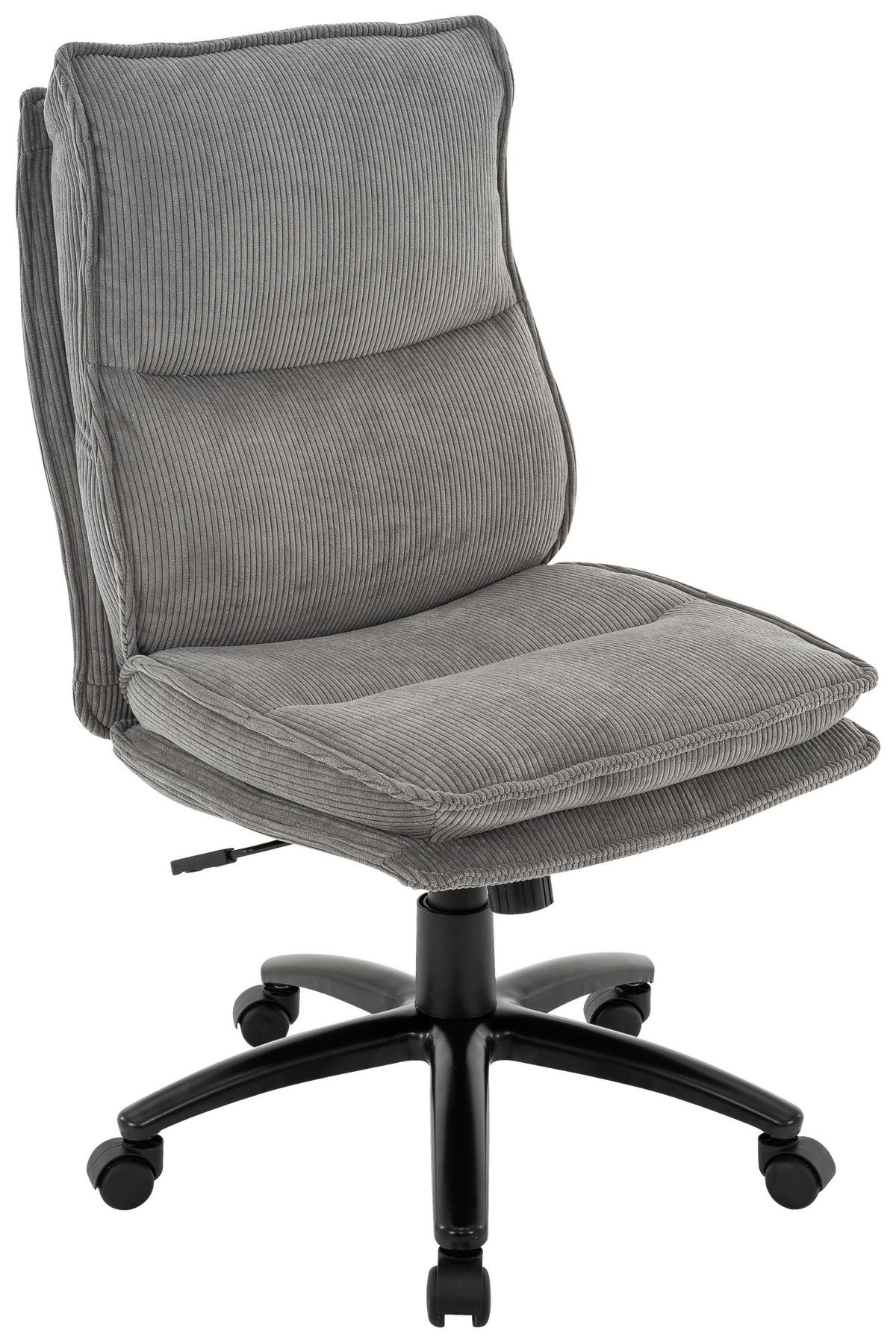 Scaun rotativ BRONX -EXKLUSIV- - negru/gri, Modern, plastic/metal (53/99-109/67cm) - Modern Living