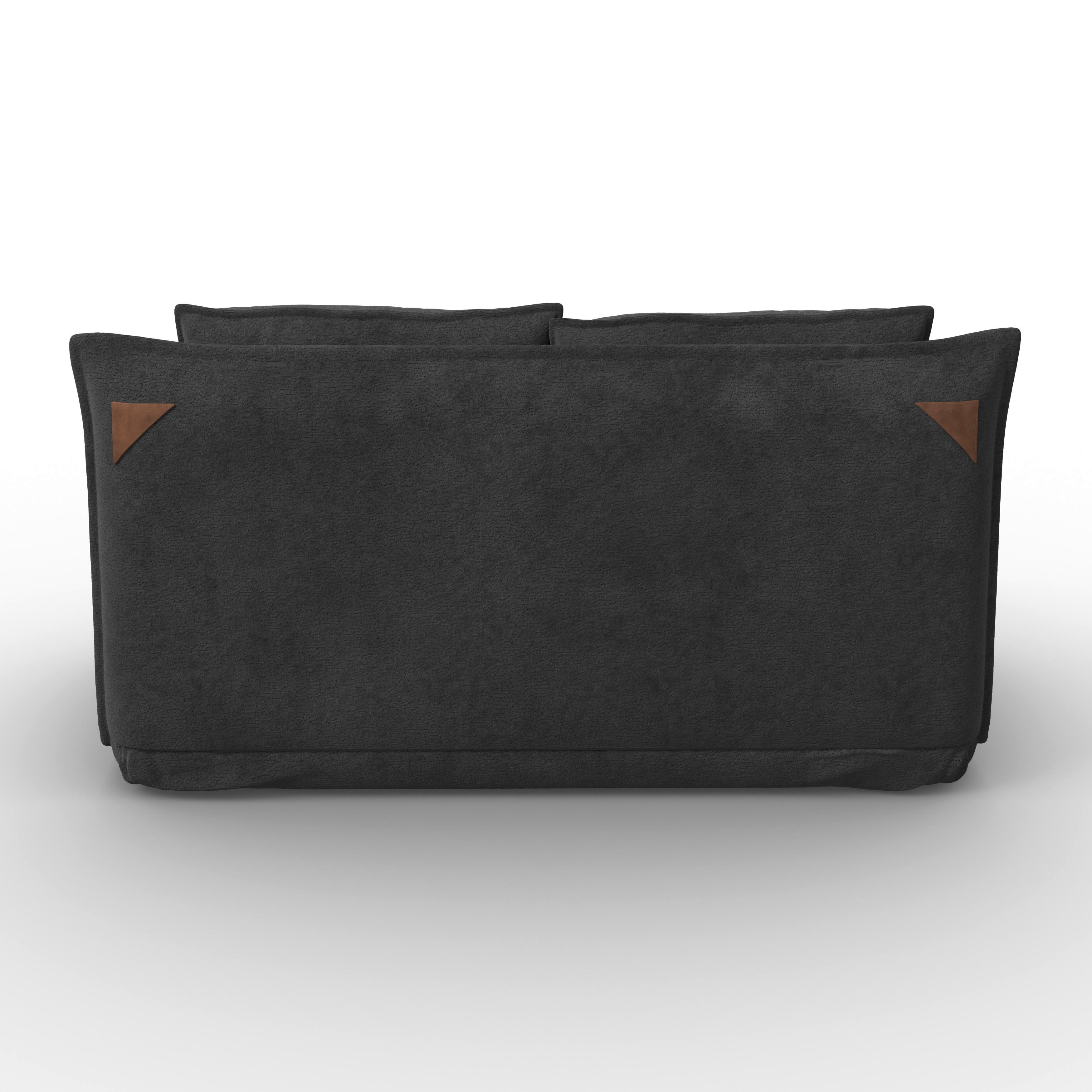 BÄDDSOFFA MACY - mörkgrå, Modern, metall/textil (141/68/87cm) - Bessagi Home