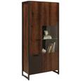 VITRINE Braun/Eichefarben - Eichefarben/Anthrazit, LIFESTYLE, Glas/Holzwerkstoff (88/189/40cm) - Modern Living