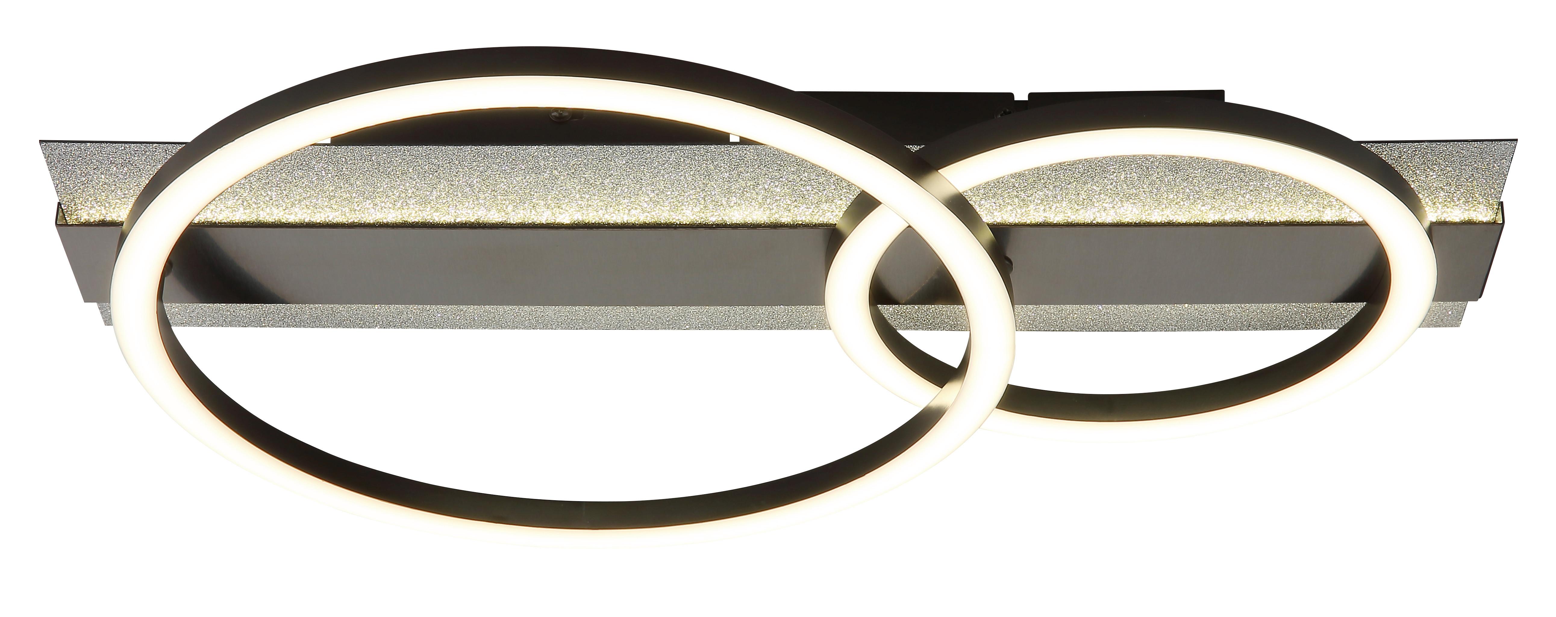 Led Stropna Svjetiljka Norberto - bijela/srebrne boje, Design, metal/plastika (48,2/30/8,8cm) - Globo