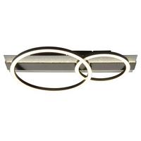 Led Stropna Svjetiljka Norberto - bijela/srebrne boje, Design, metal/plastika (48,2/30/8,8cm) - Globo