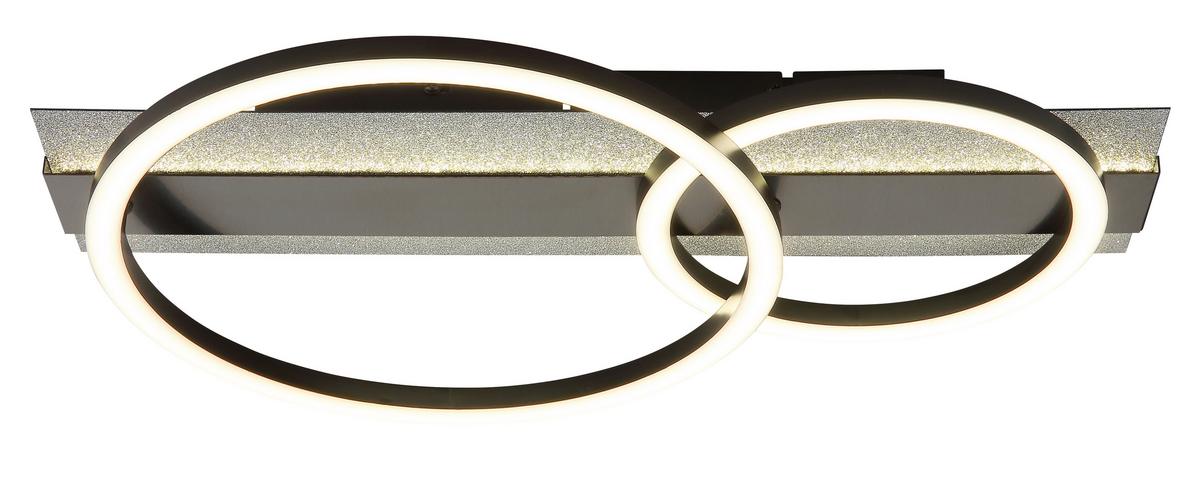 Led Stropna Svjetiljka Norberto - bijela/srebrne boje, Design, metal/plastika (48,2/30/8,8cm) - Globo