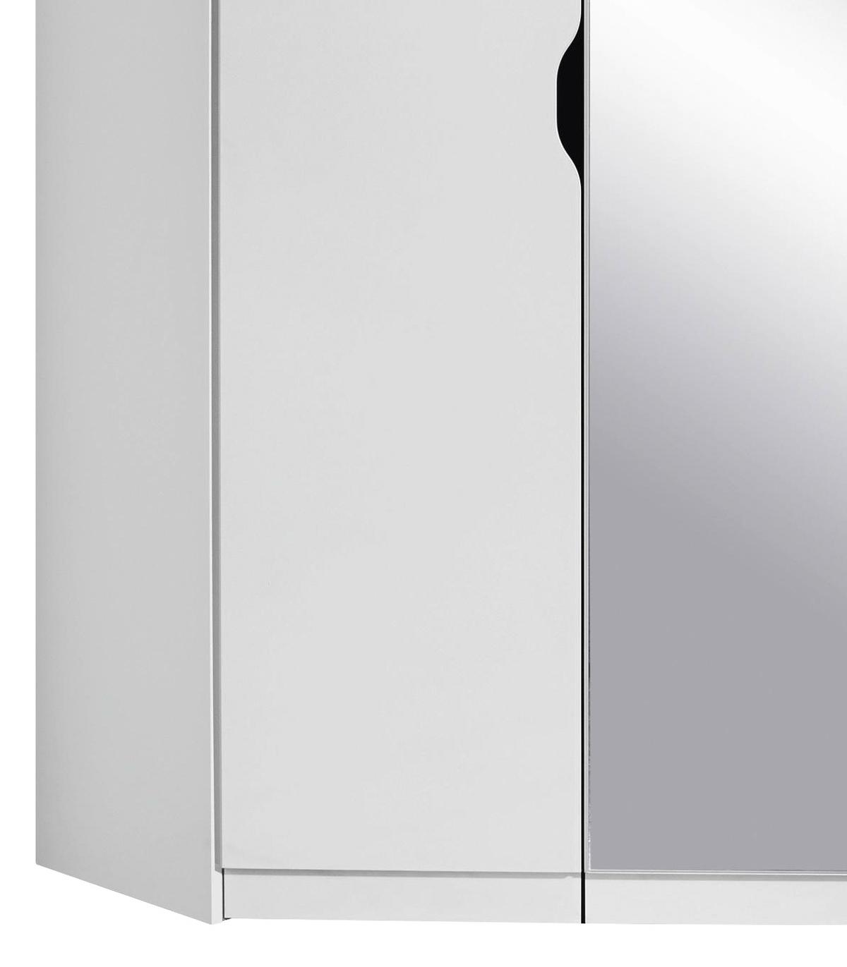 DULAP COLT FREISING - alb/străveziu, Modern, material pe bază de lemn (117/197/104cm) - Modern Living