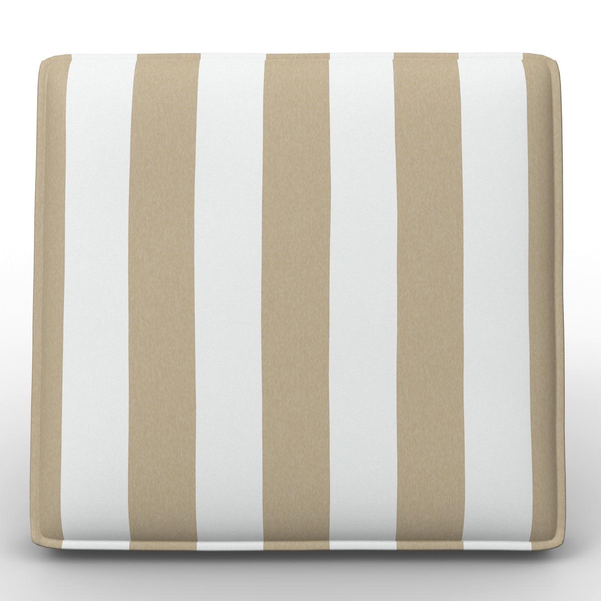 Outdoorsitzkissen Magda Creme/Weiß ca. 40x40 cm - Creme, MODERN, Textil (40/5/40cm) - Bessagi Garden