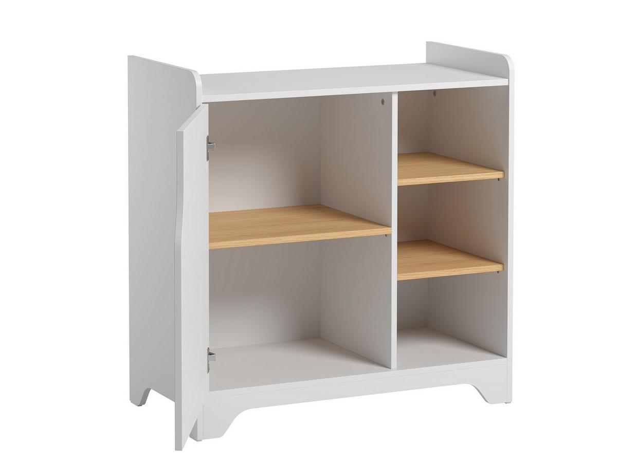 Previjalna Komoda Leaf, Bela, Hrast - bela, Moderno, leseni material (88,5/89,5/75-44cm) - Modern Living