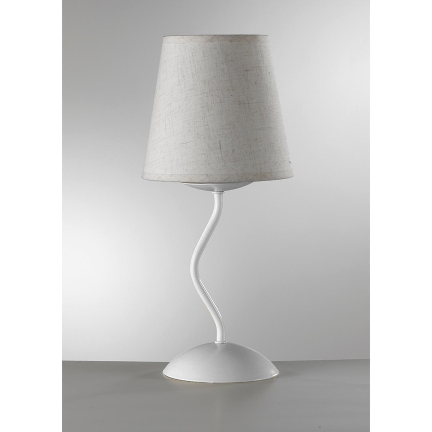 Nachttischleuchte Margot Weiß max. 6 Watt - Weiß, KONVENTIONELL, Metall (16/37cm)