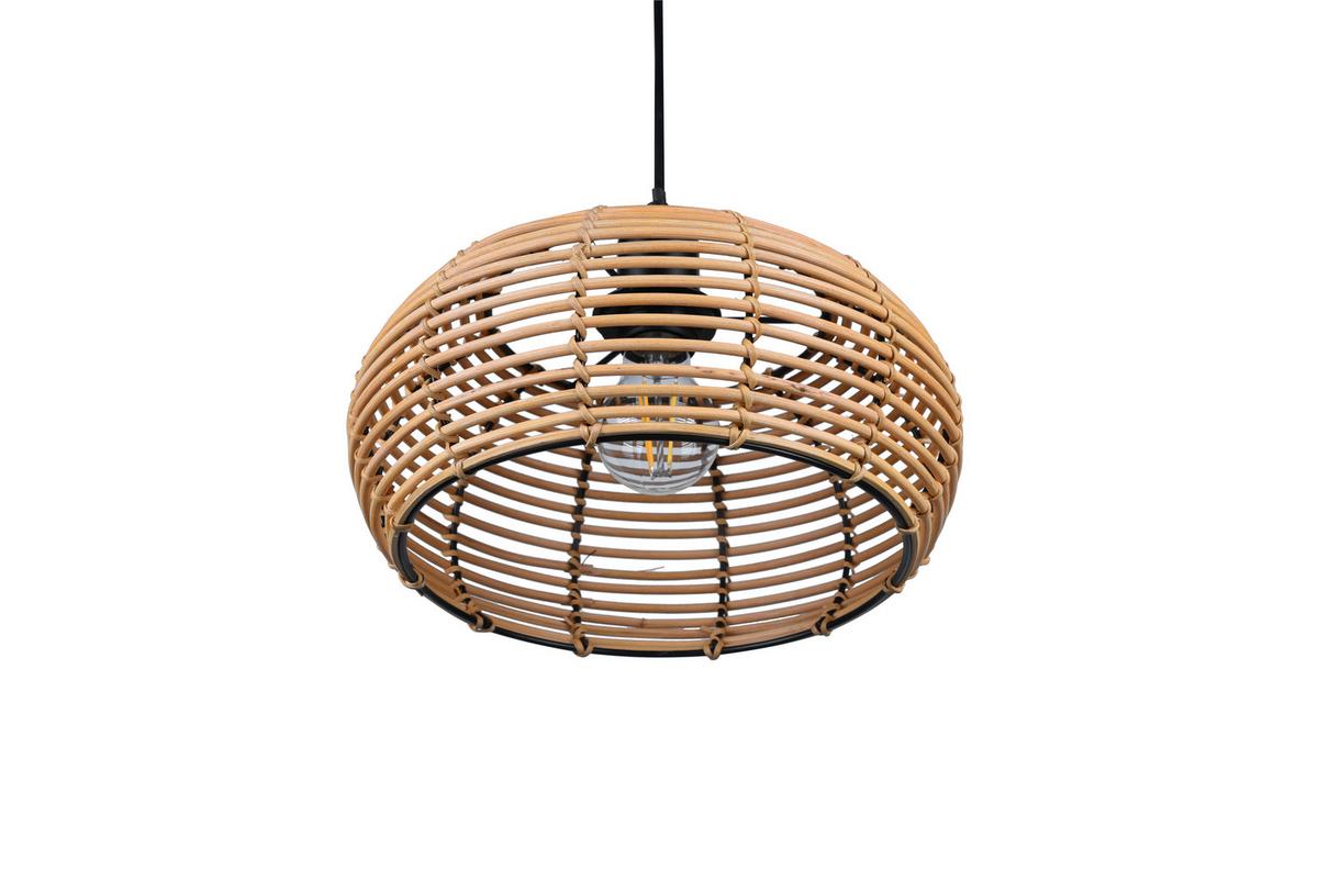 Hängeleuchte Inga Braun/Schwarz max. 40 Watt - Schwarz/Braun, Natur, Holz/Metall (29/150cm) - Trio Leuchten