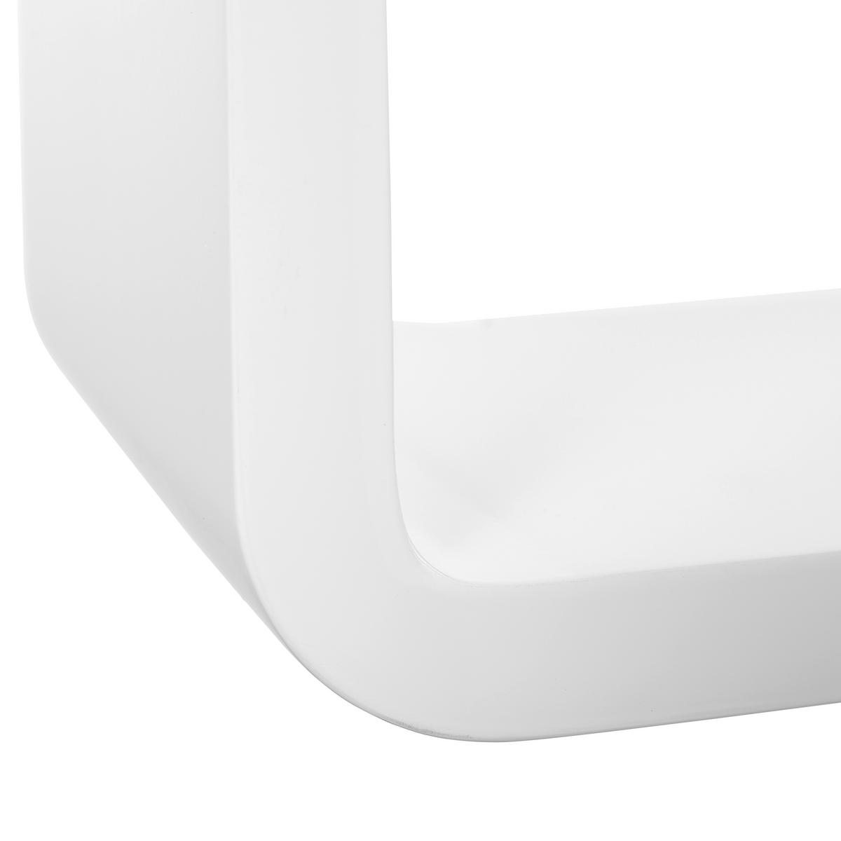 PÓŁKA ŚCIENNA PIT - biały, Basics, materiał drewnopochodny (80/17/25cm) - Xora
