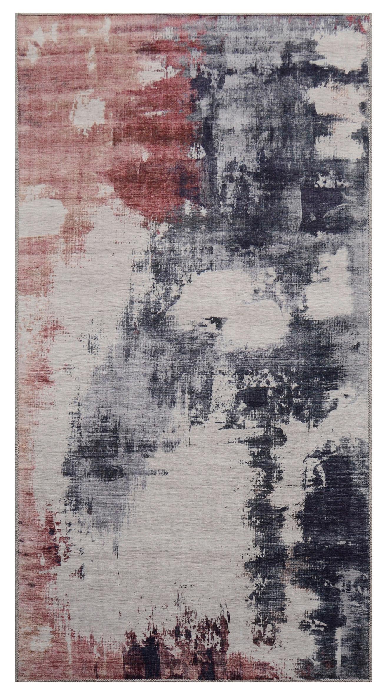 Webteppich Siena 1 in Grau/Rosa ca. 80x150cm - Rosa/Grau, Textil (80/150cm) - Modern Living