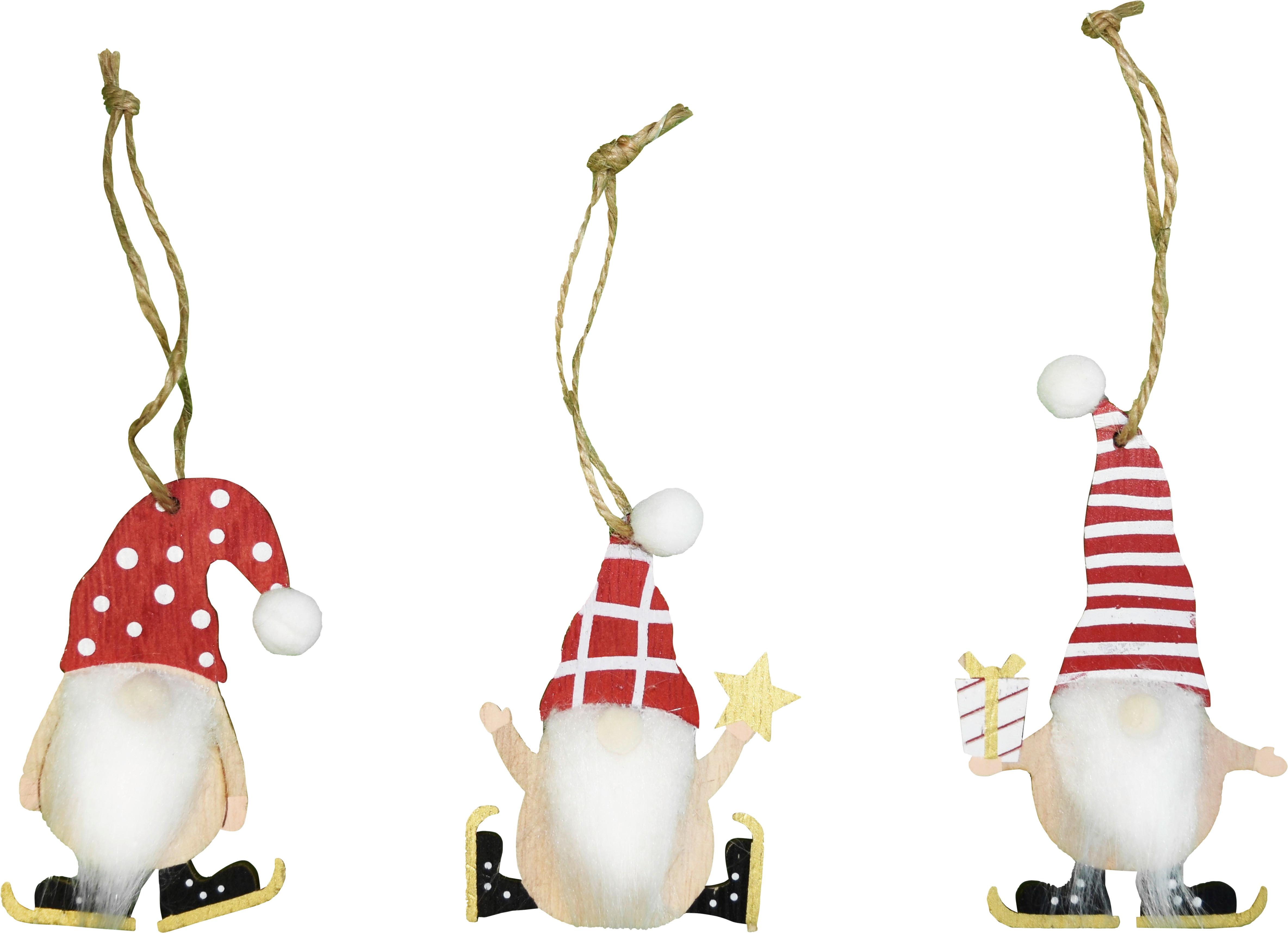 Obesek Za Božično Jelko Miha - večbarvno, tekstil/les (10/6,5/1cm)