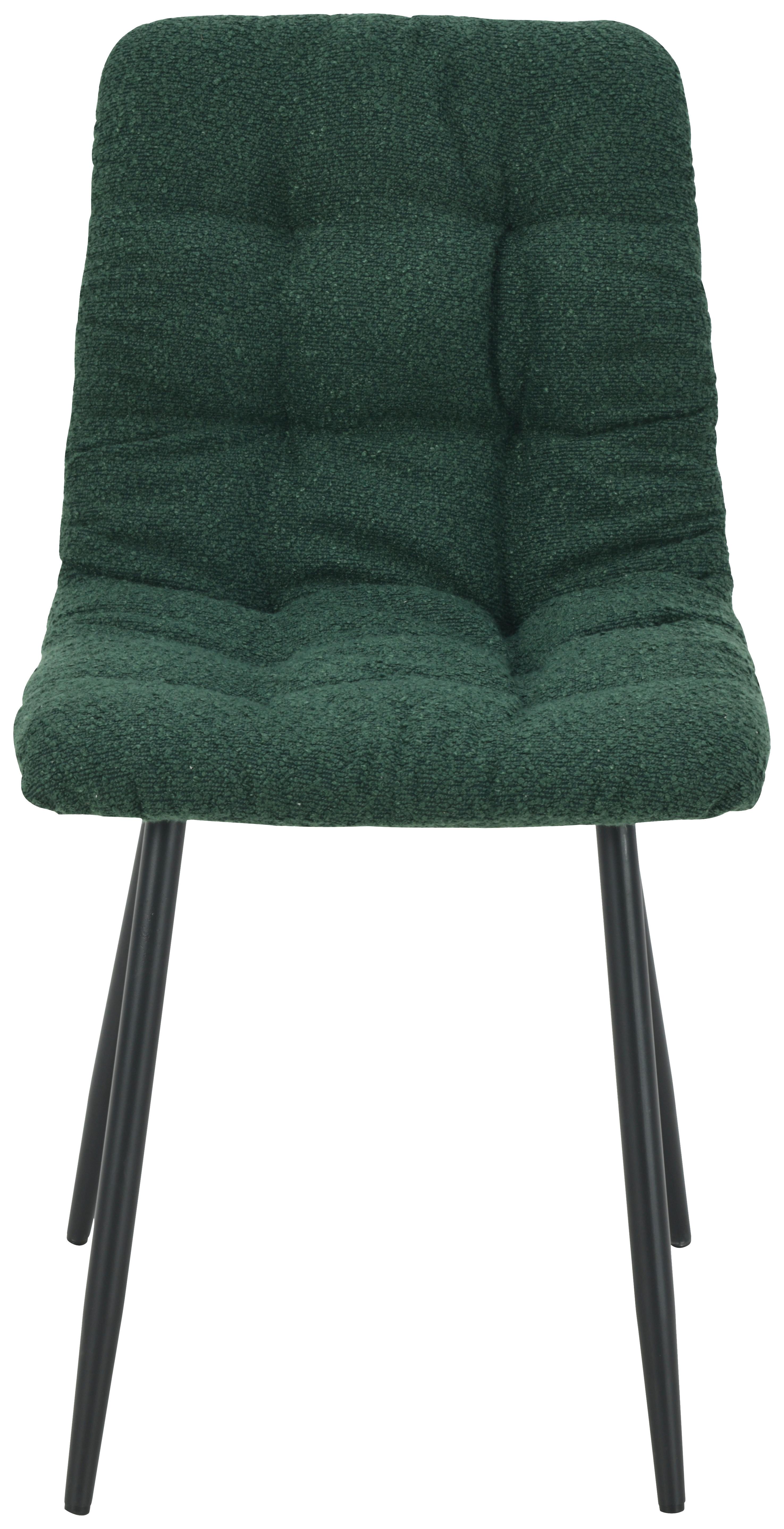 Stuhl Nino Grün - Schwarz/Grün, MODERN, Holz/Textil (45/88/54,5cm) - Based