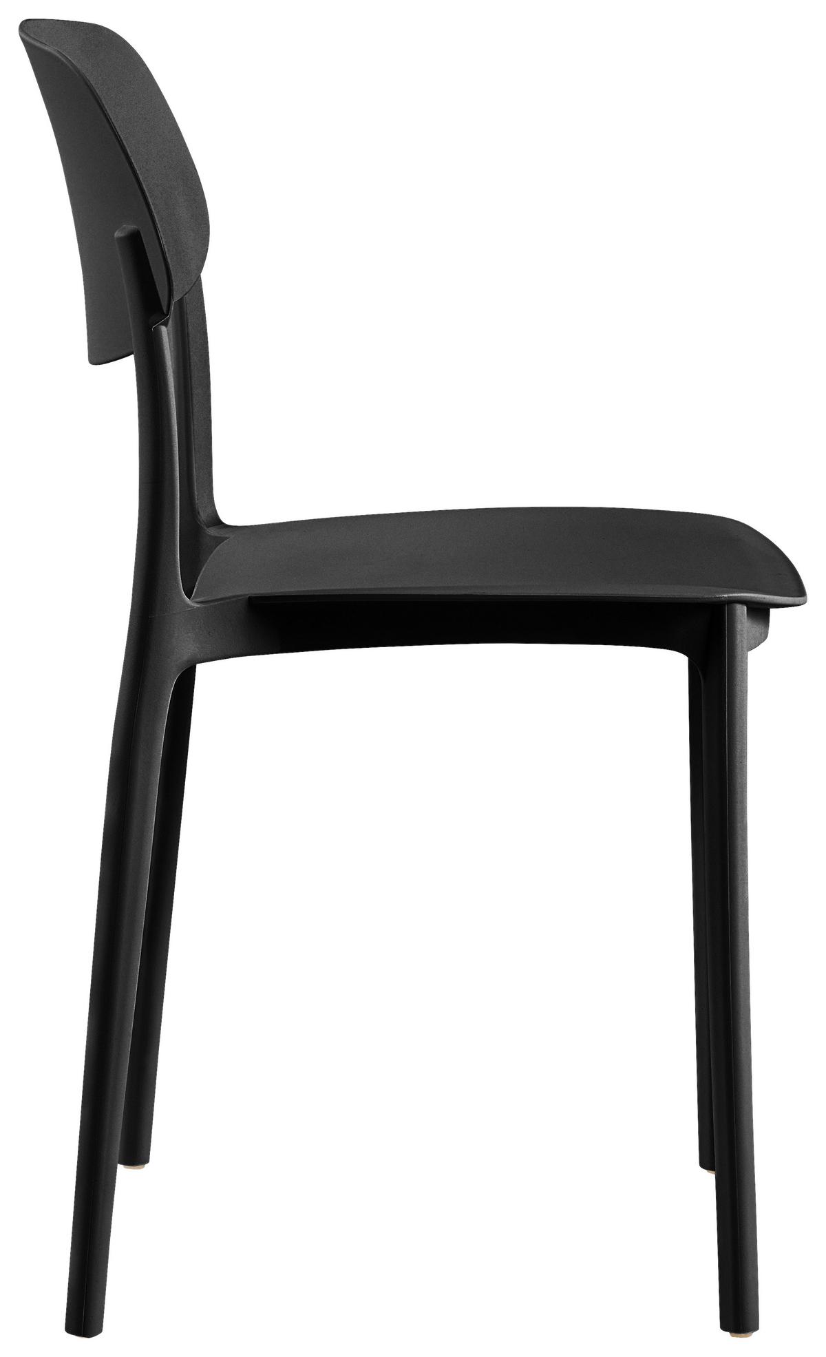 Stuhl Jiri Schwarz - Schwarz, MODERN, Kunststoff (44/78/49cm) - Based
