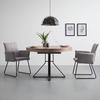 UTDRAGBART BORD LOUNA - svart/ekfärgad, Modern, metall (120-160/120/76cm) - Bessagi Home
