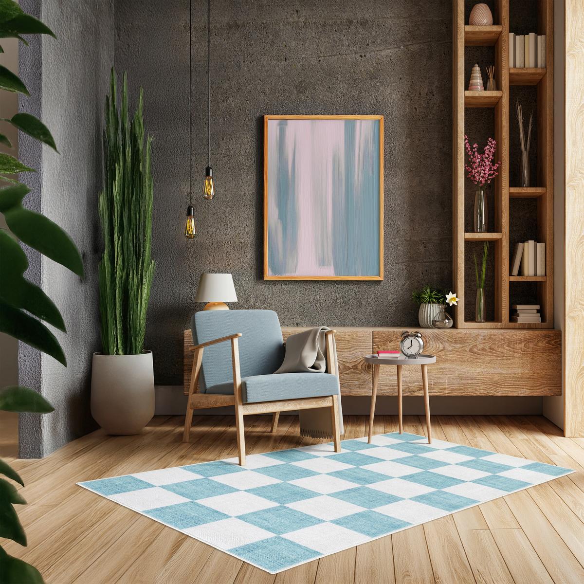 DYWAN TUFTOWANY JACK MESIO-URBAN8165 - miętowy/szarobiały, Design, tkanina (80/150cm) - Lindorug