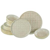 Jedilni Servis Emiliana Peach, 12-Delni - roza/krem barve, Basics, keramika - Creatable