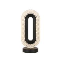 LED-Tischleuchte Hibo Schwarz/Transparent max. 3 W - Transparent/Schwarz, Modern, Kunststoff (12/26/9,8cm) - Modern Living