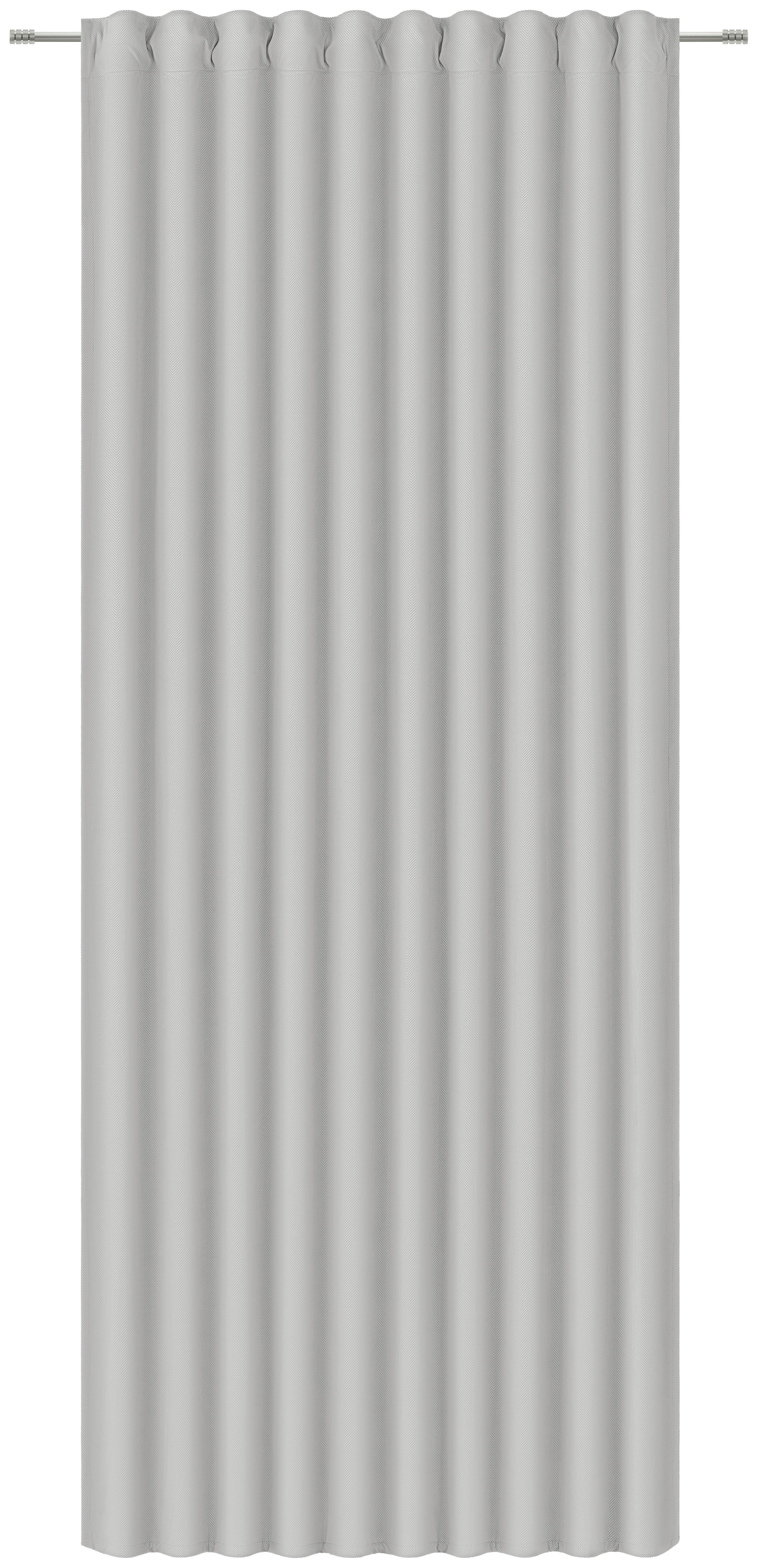 ZASŁONA GOTOWA MALU - kolor srebrny, Konventionell, tkanina (140/245cm) - Esposa