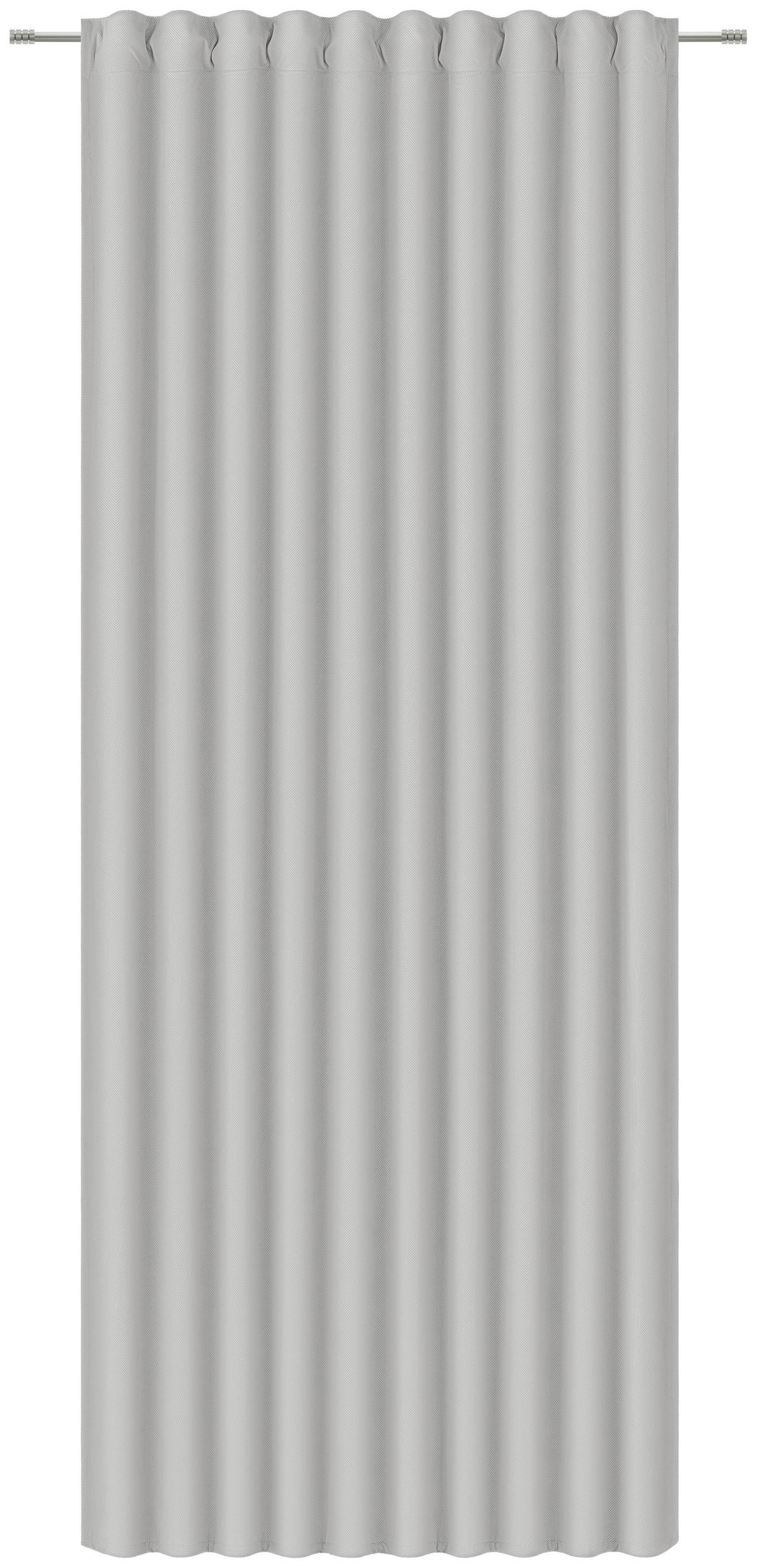 ZASŁONA GOTOWA MALU - kolor srebrny, Konventionell, tkanina (140/245cm) - Esposa