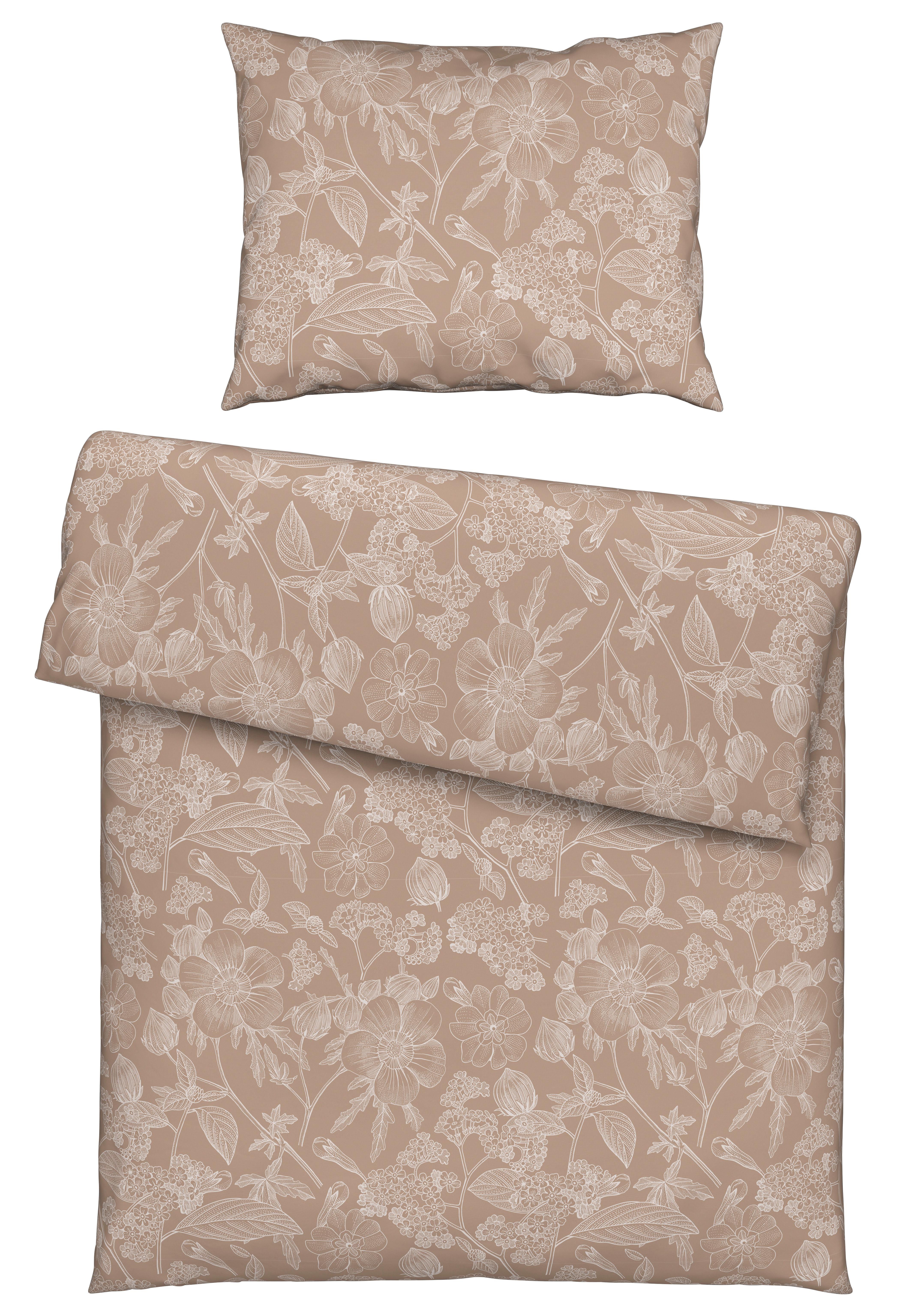 BETTWÄSCHESET LINETTE - Grau, Romantik / Landhaus, Textil (160/210cm) - Modern Living