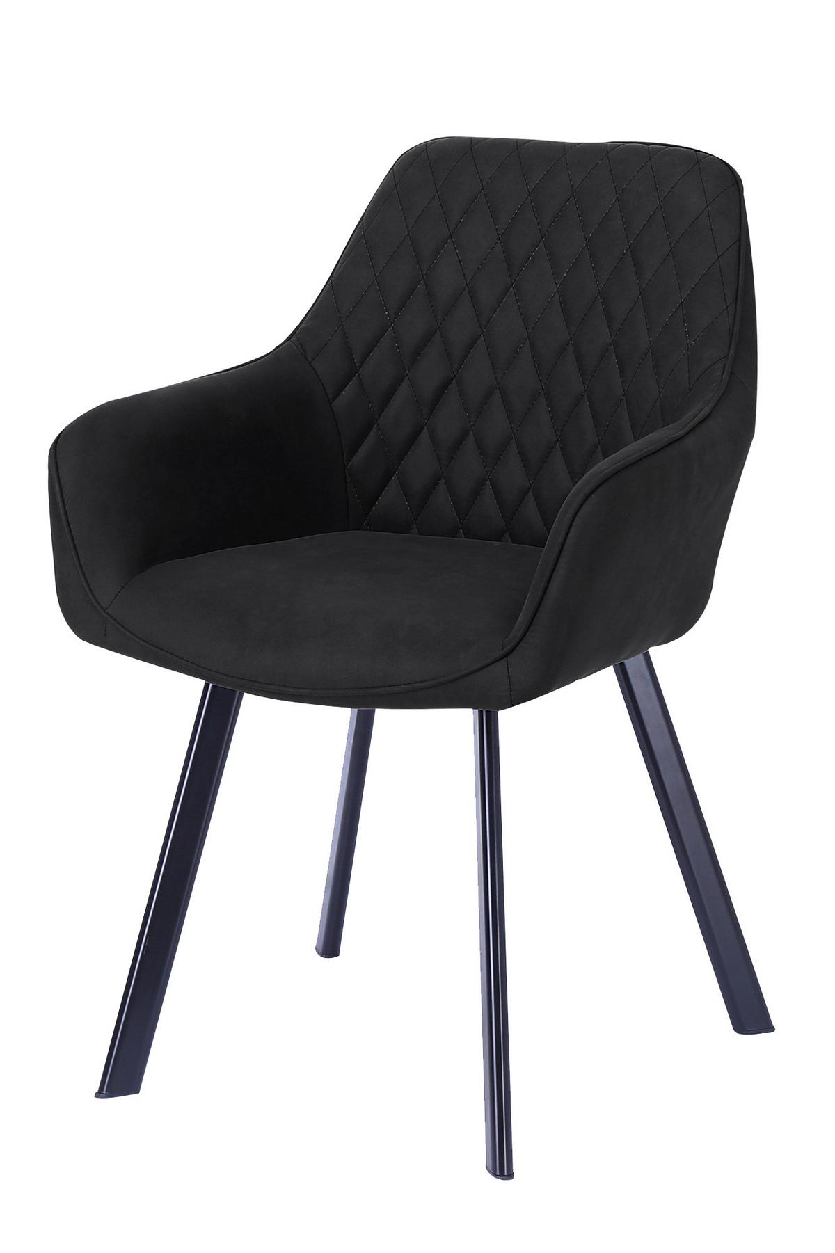 Set Naslanjačev Mira, Antracit, 2-Delni - črna/antracit, Moderno, kovina/tekstil (56,5/83/63cm) - Livetastic