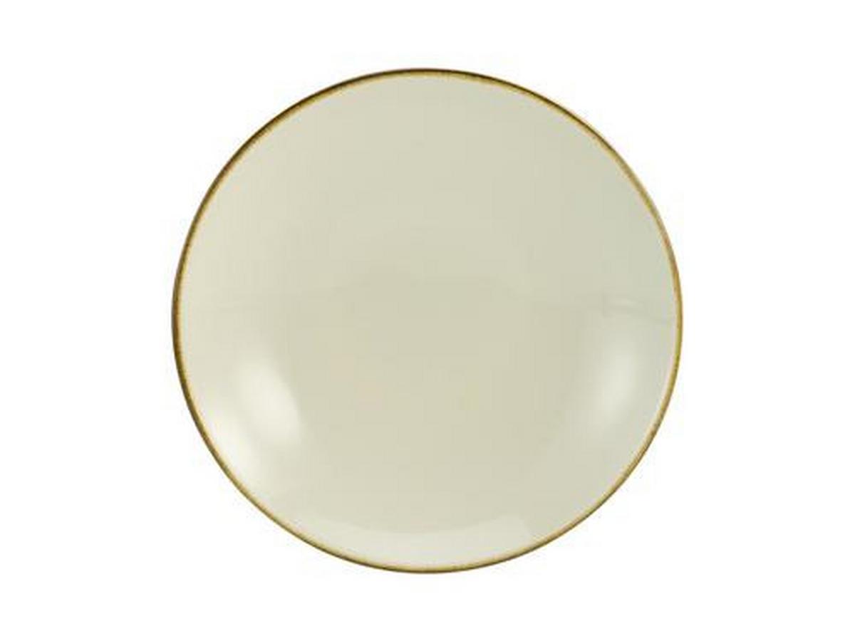 Mélytányér Linen - krém/fehér, kerámia (22/22/4cm) - Premium Living