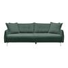 Bigsofa Kiss Dunkelgrün - Chromfarben/Dunkelgrün, Modern, Metall (241/90/117cm) - Mömax