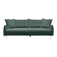 Bigsofa Kiss Dunkelgrün - Chromfarben/Dunkelgrün, Modern, Metall (241/90/117cm) - Mömax