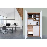 Schrankküche mit Geräte und Spüle B: ca 104 cm - Edelstahlfarben/Eichefarben, Basics, Holzwerkstoff/Metall (104/193/67cm) - Respekta