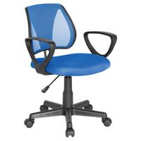 Jugenddrehstuhl Kiddy CD ca. 58x75-92x45 cm Blau - Blau/Schwarz, Basics, Kunststoff (58/75-92/45cm) - MID.YOU