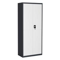 Aktenschrank Malivo - Weiss/Anthrazit, Konventionell, Metall (80/180/40cm) - MID.YOU