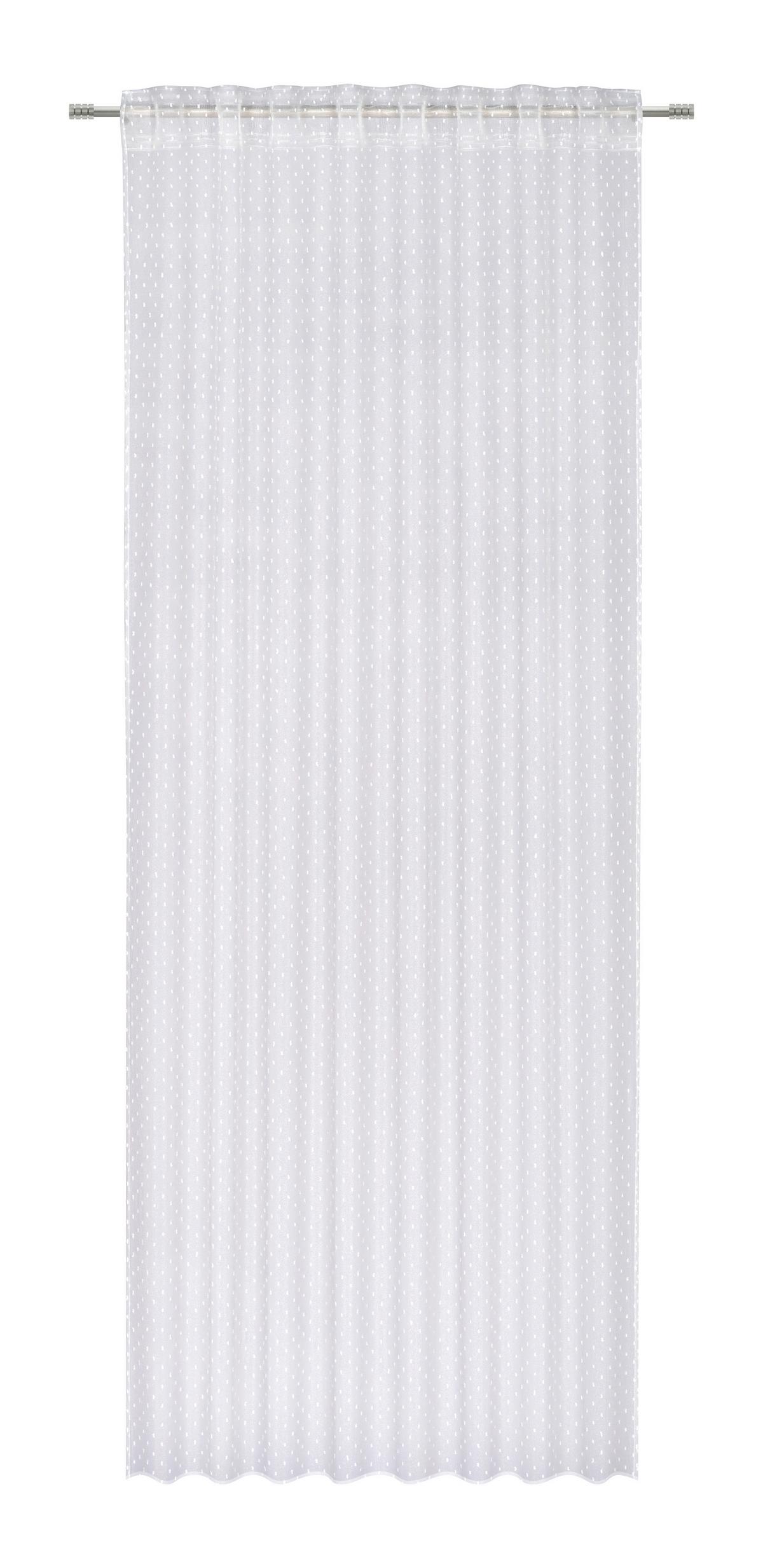 Készfüggöny Mila 135/245 - fehér, Konventionell, textil (135/245cm) - Based