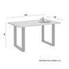 MATBORD CANU - svart/ekfärgad, Modern, metall/trä (140/90/75cm) - Zandiara