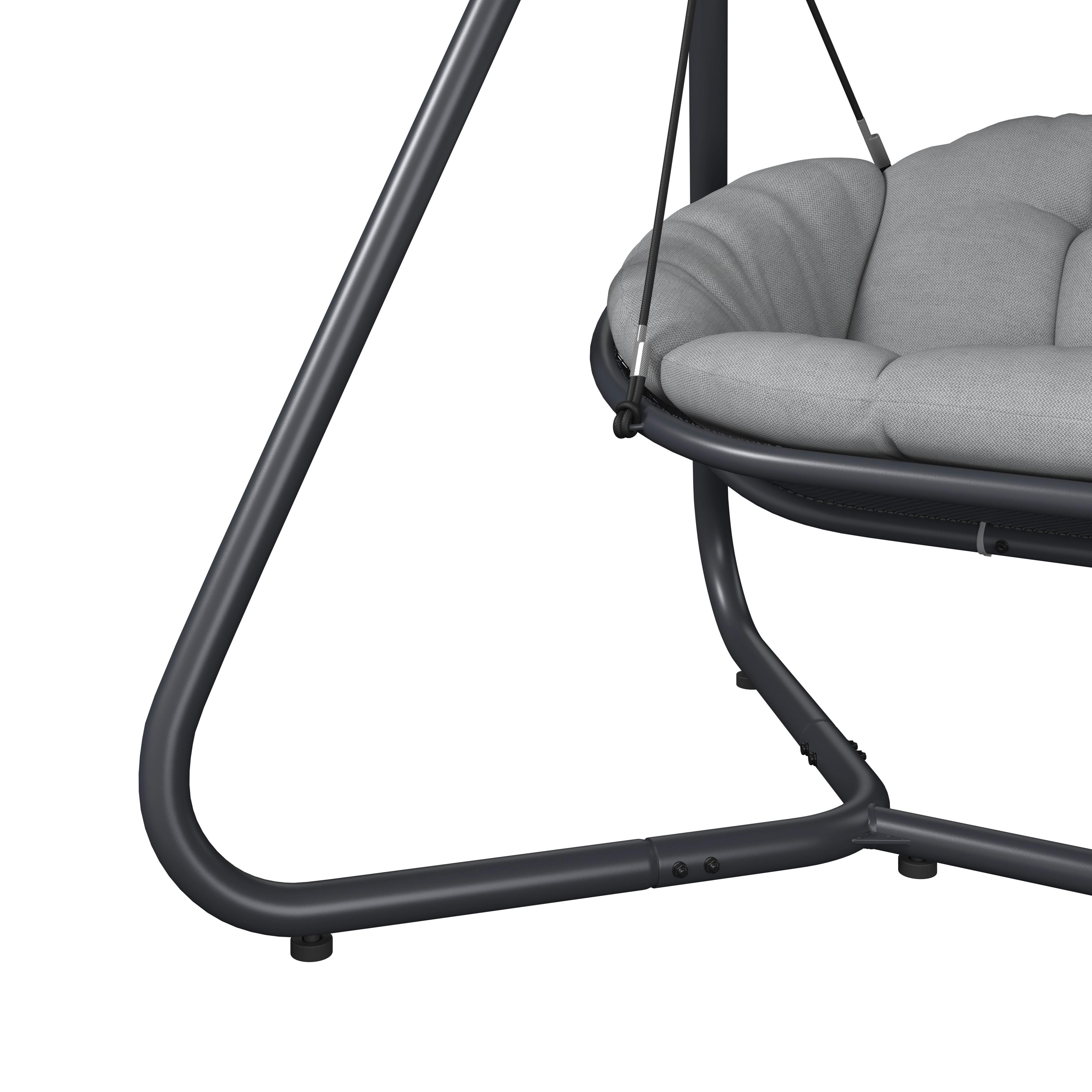 HAMMOCK HOLIDAY - ljusgrå/antracit, Modern, metall/textil (234,5/201/131,3cm) - Mömax