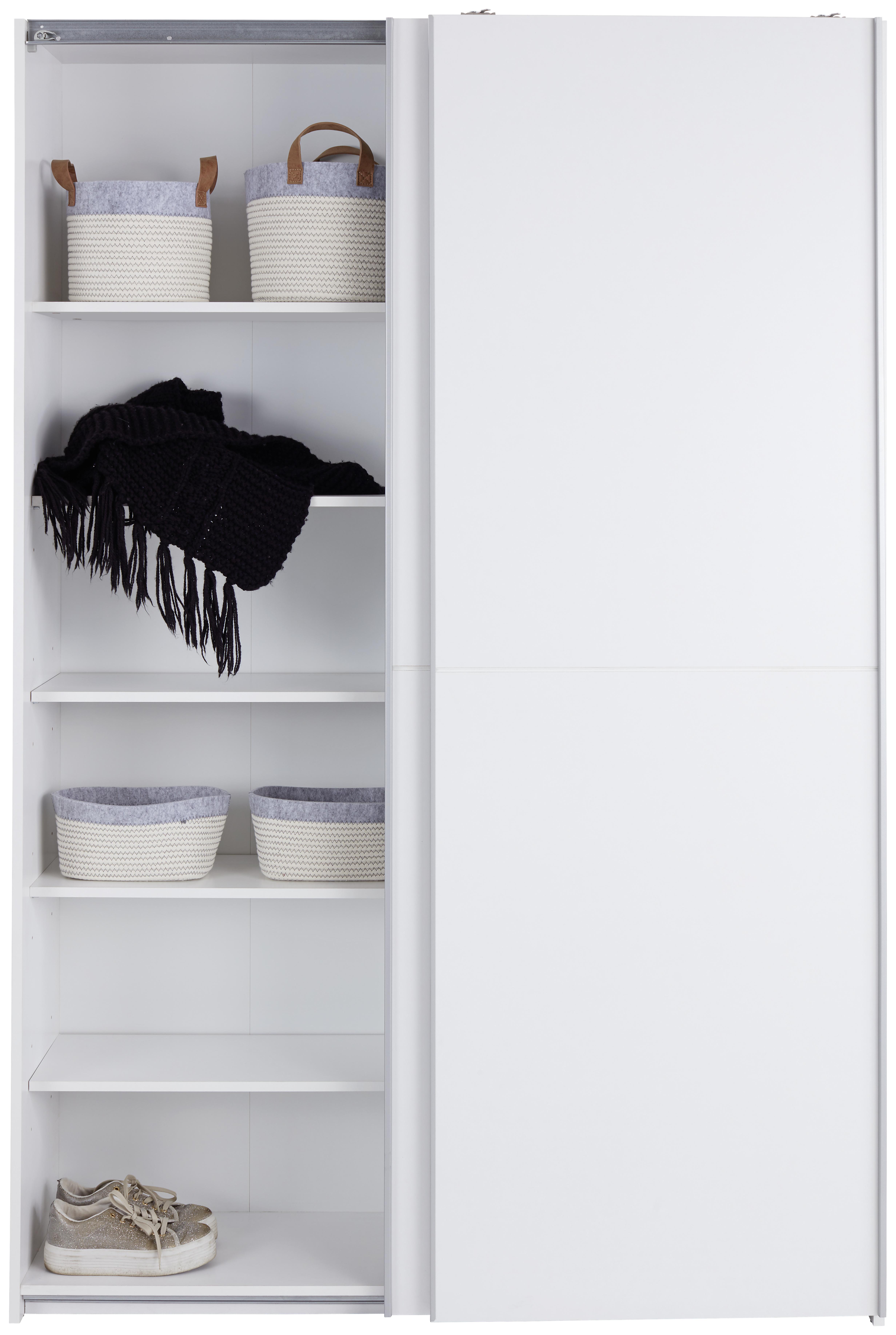 DULAP USI CULISANTE FAST - alb, Konventionell, material pe bază de lemn (125/195,5/38cm)