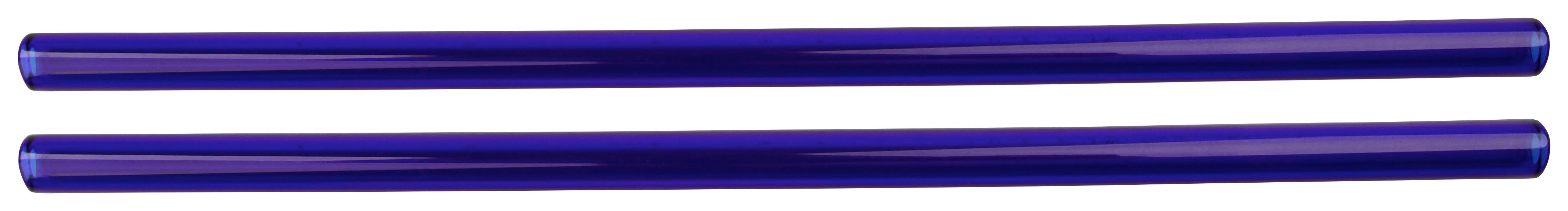 Trinkhalm Friendly Multicolor 5-teilig - Blau/Klar, Glas (20cm) - Fackelmann