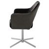 STOL MED ARMSTÖD VALLETTA - kromfärg/antracit, Klassisk, metall/textil (61/85/60cm) - Premium Living