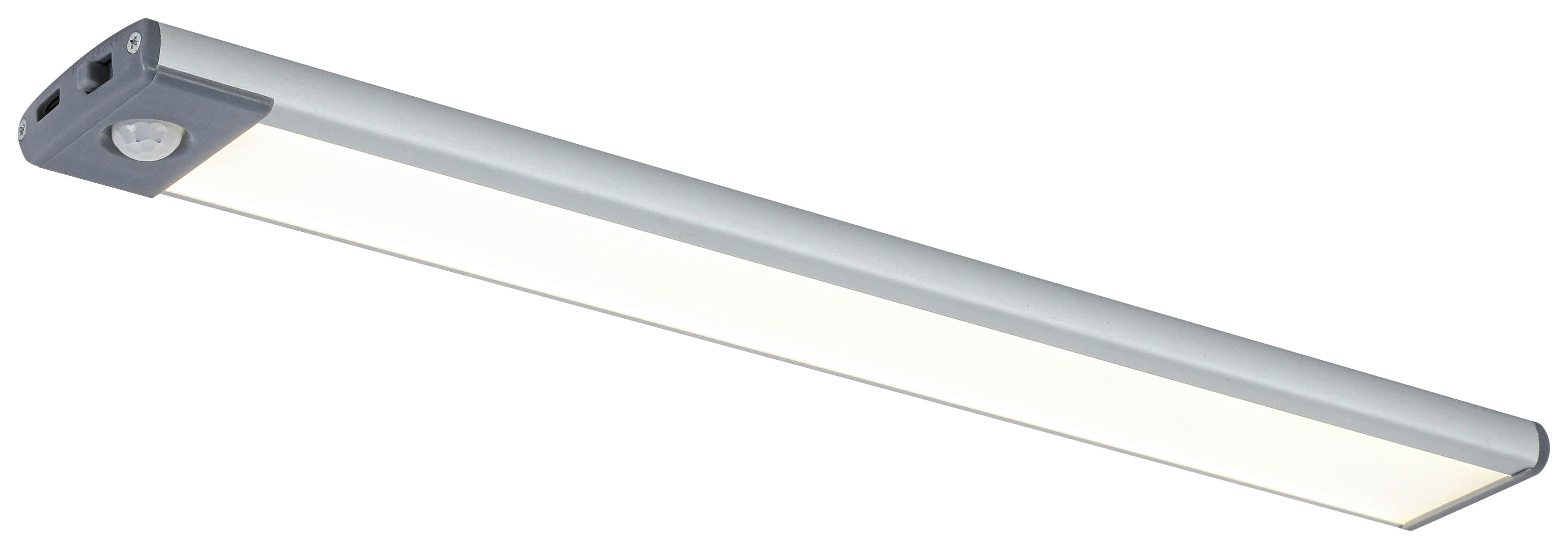 Unterbauleuchte Unti max. 3 Watt - Silberfarben/Grau, Modern, Kunststoff/Metall (32,5/4cm) - Mömax