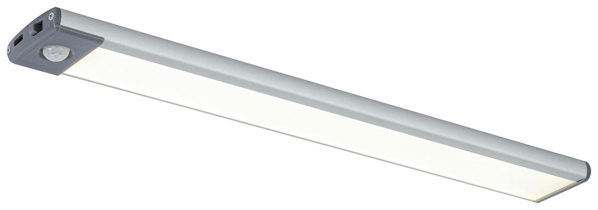 Unterbauleuchte Unti max. 3 Watt - Silberfarben/Grau, Modern, Kunststoff/Metall (32,5/4cm) - Mömax