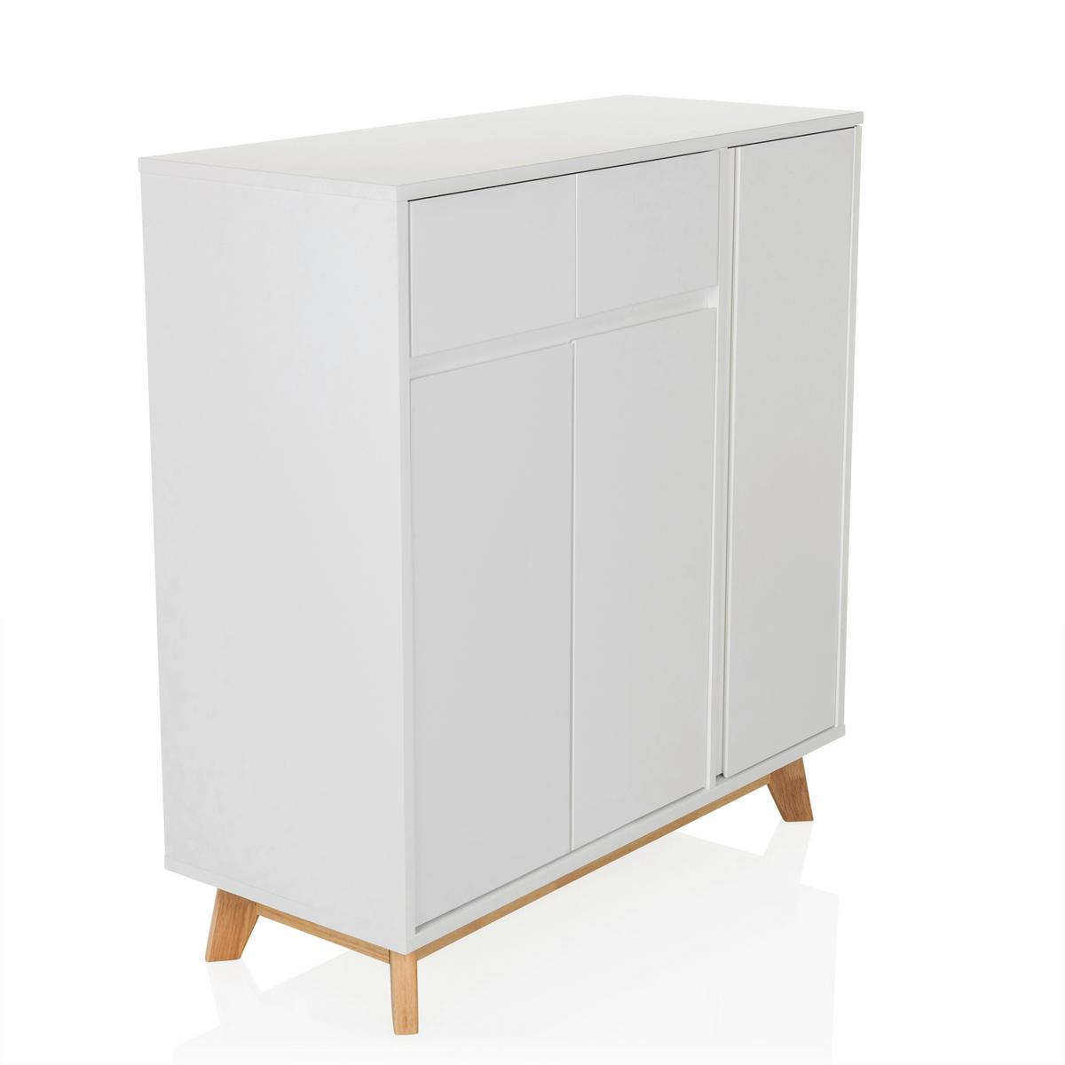 Komoda Estha, Bela - bela, Moderno, leseni material/les (80/85/34cm) - MID.YOU