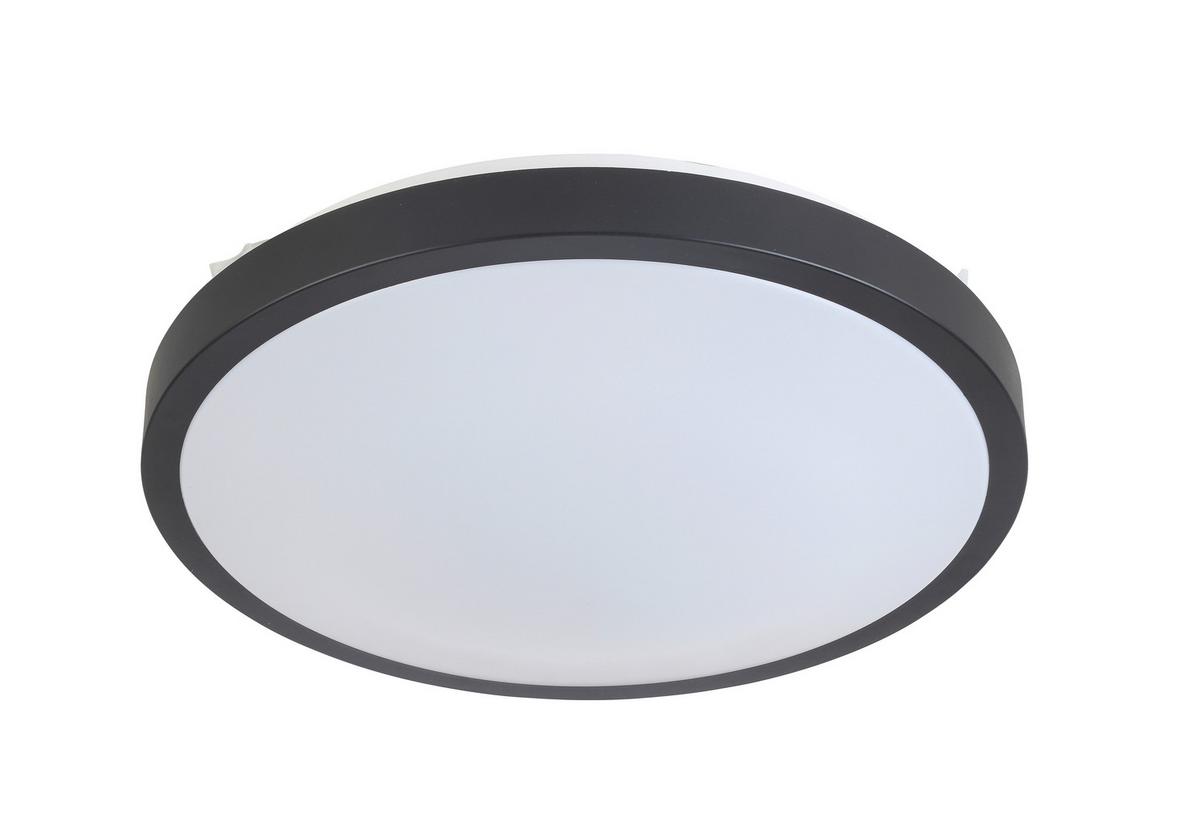Plafonieră cu Led SHIRLEY - negru, Konventionell, plastic/metal (35/7/7cm) - Modern Living