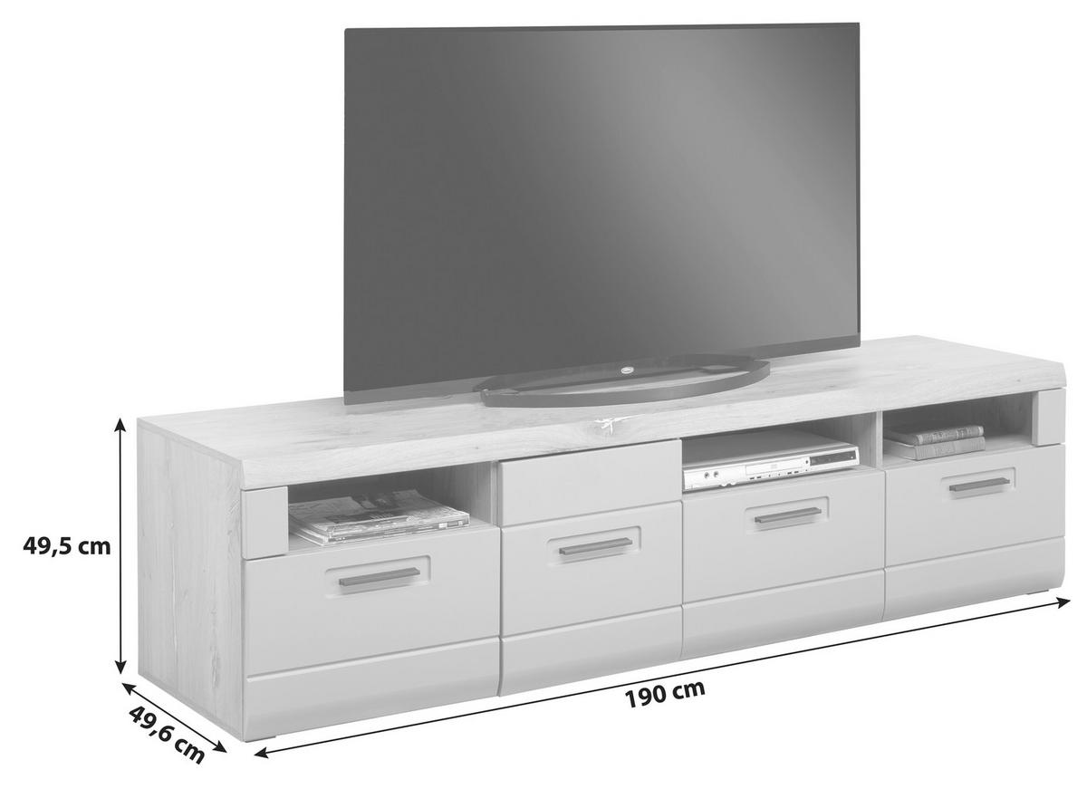 Tv Omarica Auris, Barva Hrasta, Siva - siva, Moderno, umetna masa/leseni material (190/49,5/49,6cm) - Mömax