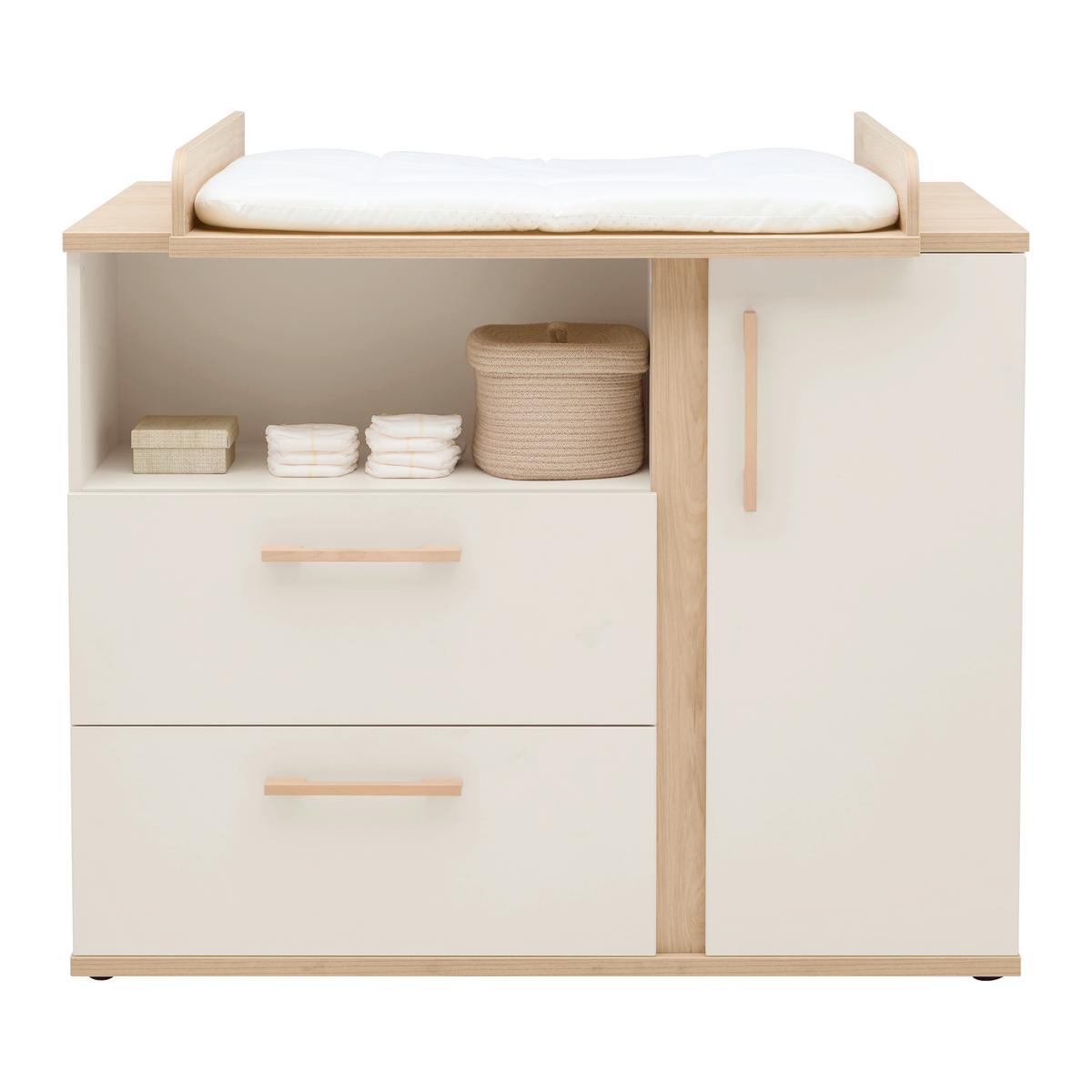 Wickelkommode Dolce Bambino Kaschmirfarben - Kaschmir, KONVENTIONELL, Holz/Holzwerkstoff (117/104/41-78cm) - Roba
