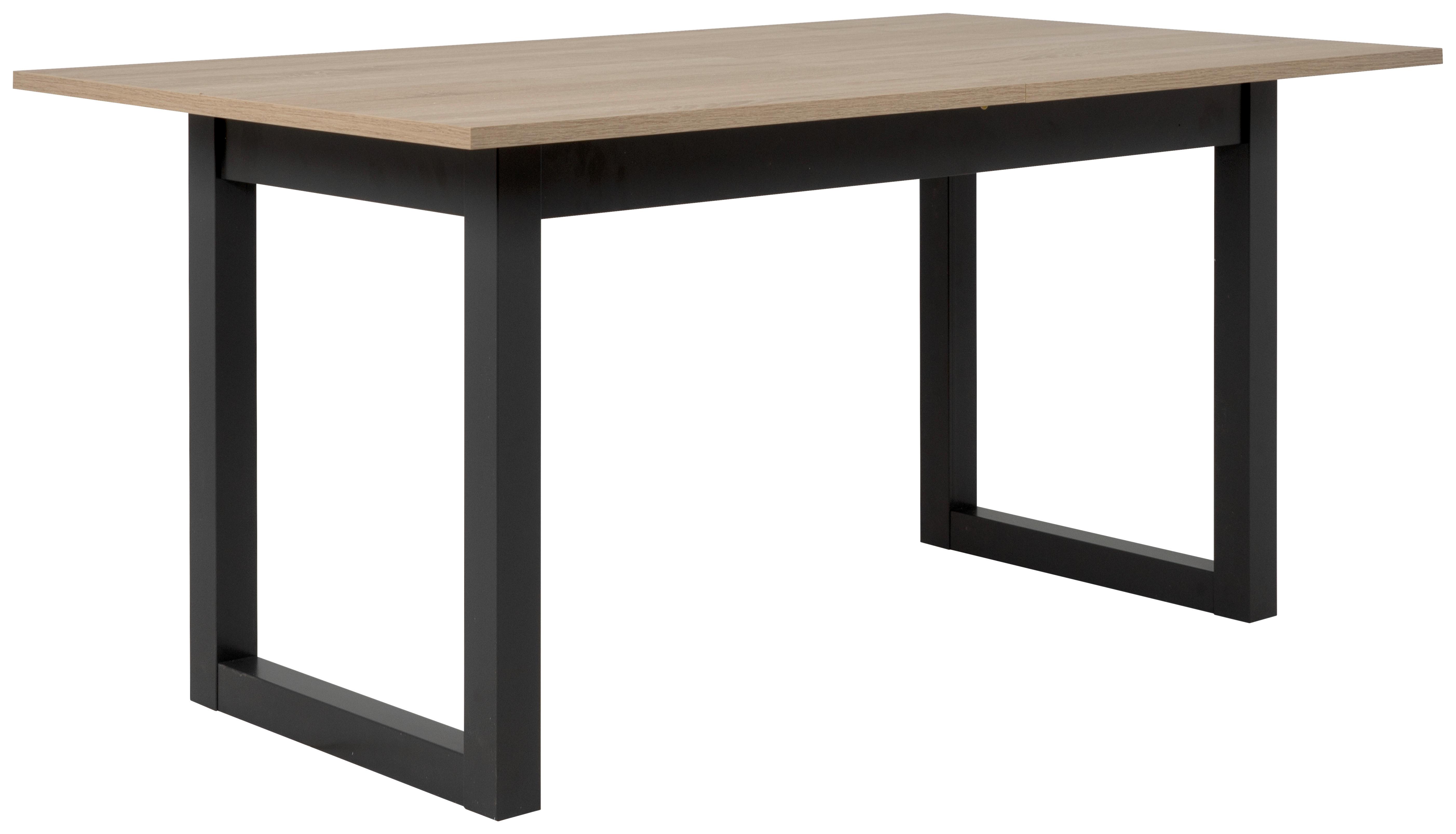 STÓŁ DO JADALNI DENVER - antracytowy/kolor dębu sonoma, Natur, materiał drewnopochodny (160/90/75cm) - MID.YOU