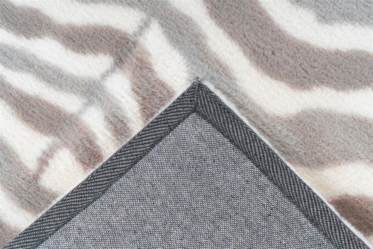 HOCHFLORTEPPICH RABBIT ANIMAL - Weiss/Grau, Konventionell, Textil (160/230cm) - Kayoom