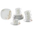 Kávés Szett Glamour - arany színű/fehér, Lifestyle, kerámia (35,2/30,5/9,3cm) - Mömax modern living