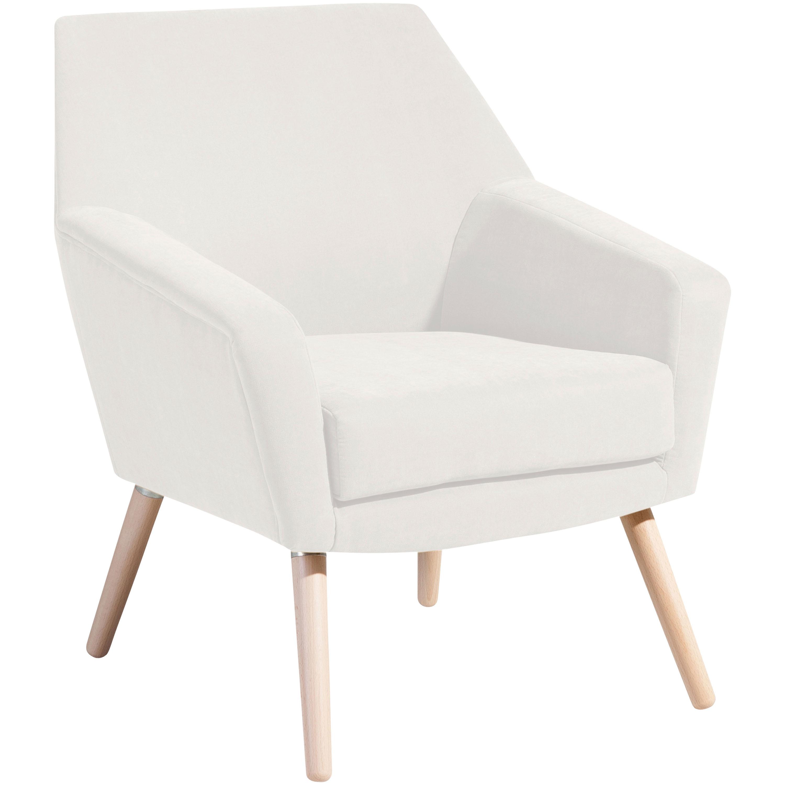 SESSEL ALEGRO - Buchefarben/Creme, Design, Holz/Textil (67/81/71cm) - Max Winzer