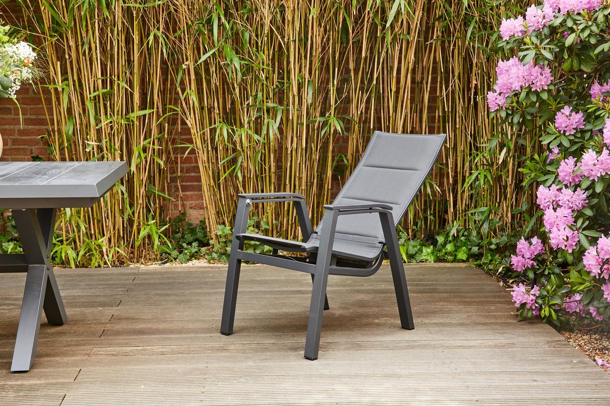 Garten-Relaxsessel-Set Milano 2-tlg. Anthrazit - Anthrazit, Basics, Kunststoff/Metall (73/110/59cm) - Siena Garden
