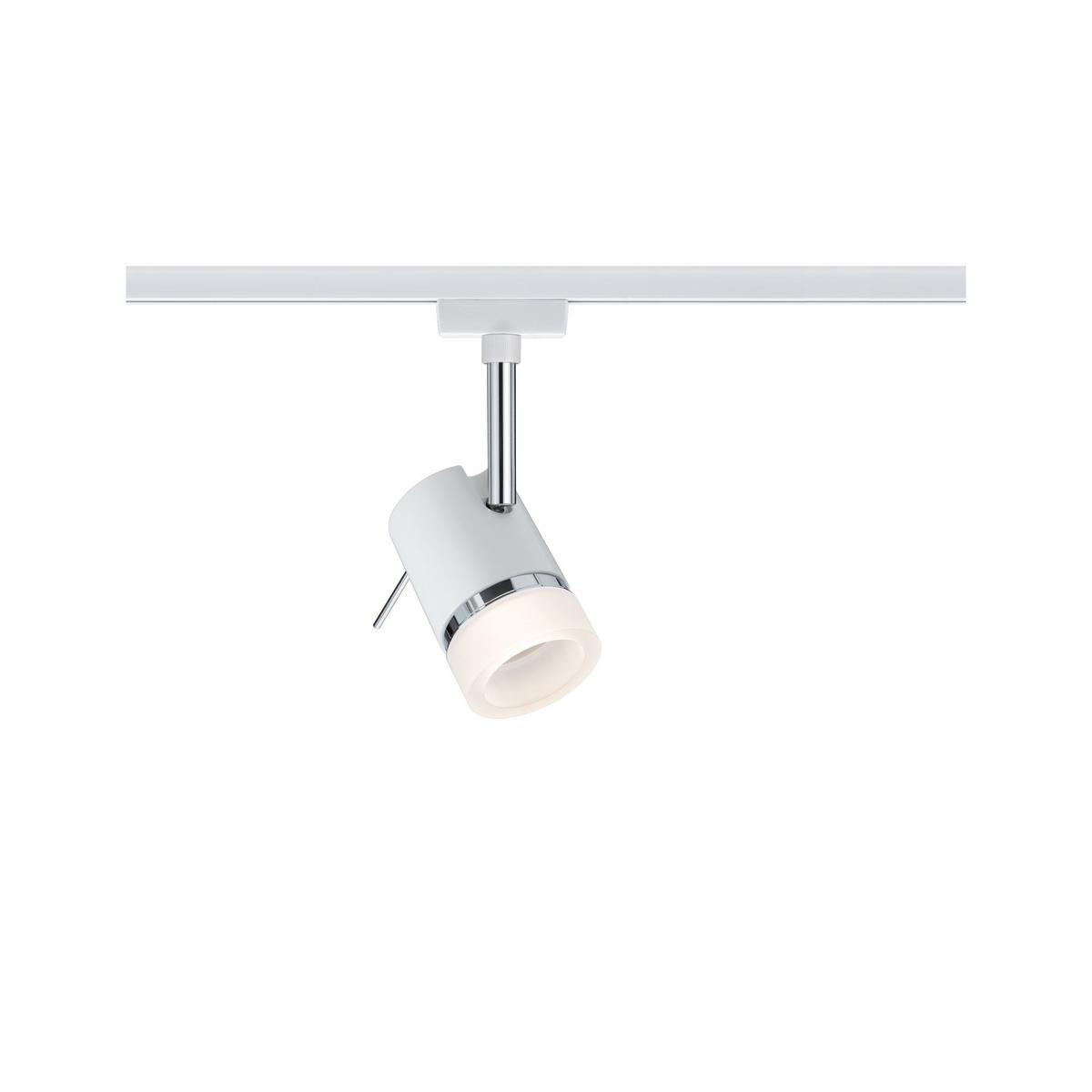 Schienensystem-Strahler Spot Pipe max. 10 Watt - Chromfarben/Weiß, Design, Metall (10/15cm) - Paulmann