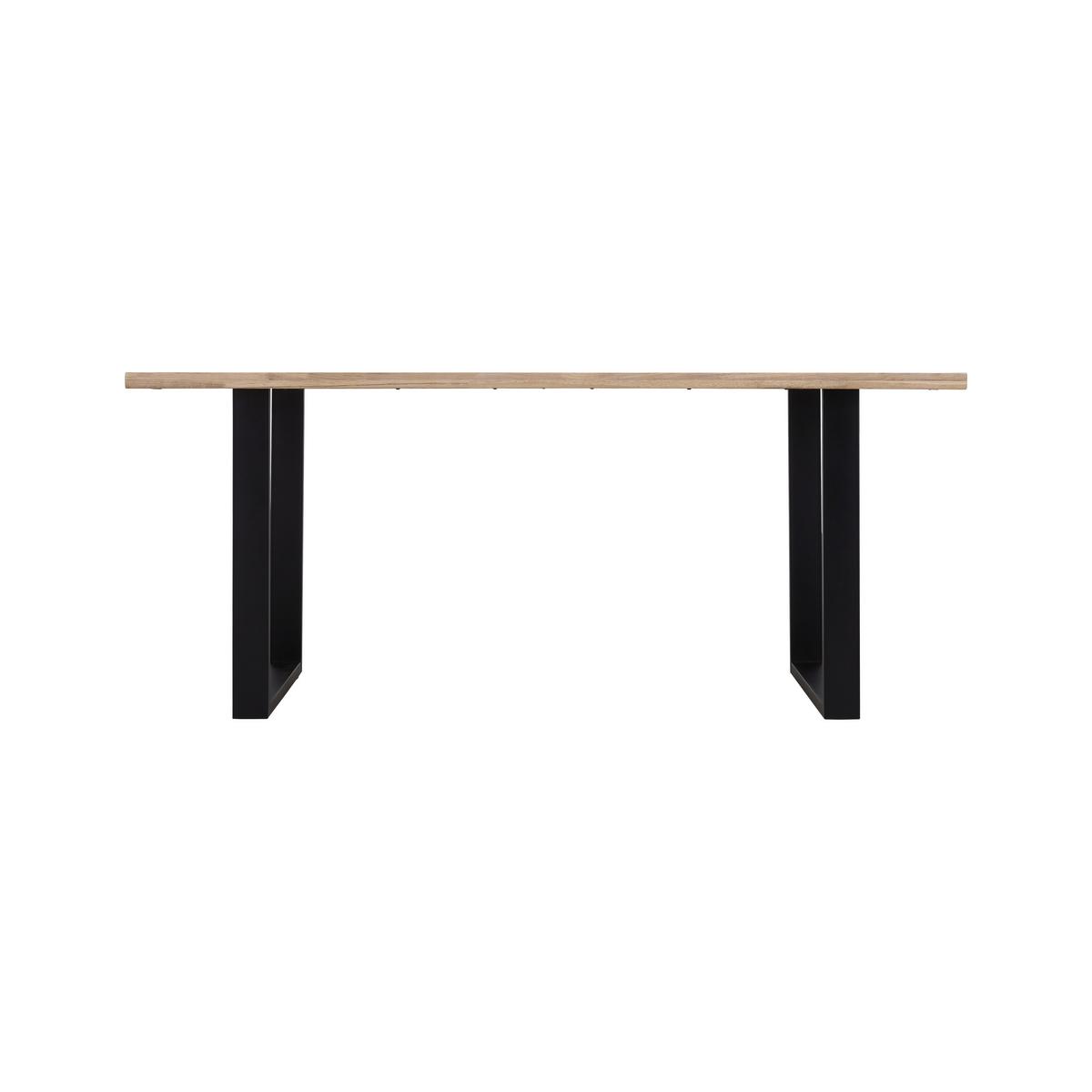 STÓŁ DO JADALNI VALERIO - kolor dębowy/czarny, Modern, metal/drewno (180/90/76cm) - Bessagi Home